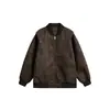 Chaqueta de Trabajo Retro Americana de Alto Volumen para Hombre, Primavera y Otoño Vintage de Corte Holgado Fresca de Cuero de PU Hj5827