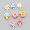 Resina color claro paleta de helado cono de dona aretes aretes colgante accesorios para joyería DIY