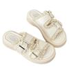 Hermosas Sandalias Estilo Hada Estilo Francés para Mujer, Nuevo Modelo Verano 2025, Adecuadas para Usar con Faldas, Sandalias de Deslizamiento con Suela Gruesa
