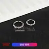 Anillo de Nariz de Aleación de Titanio F136 Incrustado con Circonita 5A Anillo Ojo de Caballo Pendientes Cerrados Anillo de Cartílago Auricular Anillo de Labio Joyería para Piercing de Titanio G23