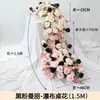 Decoraciones de boda de cascada de rosas, flores de cascada de seda para mesa de hotel, flores artificiales, arreglos florales, cascada de flores para cumpleaños