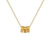 [acero de titanio de cuerpo completo] Anillo romano temperamento personalidad viento minimalista horno collar de oro real femenino cadena clavícula ins