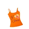 Top Camisola Dopamine Estampa de Frutas Nova Redutor de Idade para Mulheres com Bojo Embutido, Costas Bonitas, Emagrecimento, Top para Usar por Baixo