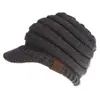 Ventas Directas de Fábrica nuevo gorro de visera vacío de otoño e invierno para mujer multicolor opcional gorro de lana con visera para mujer CC en stock lote