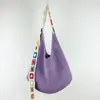 2025 Bolsas Tejidas Bolsas de Punto Bolsos de Hombro Casuales de Gran Capacidad Mujeres Perezosas Viaje Vacaciones Trayecto Mori-kei Casual