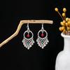 Estilo étnico Miao Silver Tassel Brincos Bohemian Turquesa Tassel Brincos Minorias étnicas Atrações turísticas Brincos