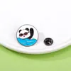 Fábrica de Origen Broche Atleta Panda Panda Jugando Baloncesto Fútbol Bádminton Tenis de Mesa Insignia Deportiva de Aleación