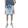 Moda de Verão Masculina Tendência Personalidade Shorts de Praia para Jovens, Finos, Largos, Confortáveis, Casuais Shorts Florais