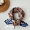 Bufanda Pequeña Cuadrada de Estilo Japonés Ligera Retro Artística en Capas Estilo Mori Paisley Bufanda de Seda para Viajero Bufanda para el Cuello Pañuelo para la Cabeza Bufanda de Algodón Lino Estilo Coreano