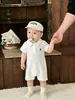 Roupas de Bebê Verão Novo Estilo Macacão de Bebê Unissex Roupa de Verão Camisa Polo Estilosa Roupa de Engatinhar Triângulo para o Verão