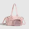 Bolsa Tote Transparente Estilo Anime Original para Niñas, Bolso Cruzado de Hombro de Gran Capacidad, Bolso Ita Boston de Moda