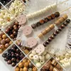 Cuentas de Madera Estilo Antiguo, Semillas de Bodhi, Cuentas Redondas de Sándalo, Madera de Ala de Pollo de Sándalo Cuentas Sueltas para Bricolaje, Materiales para Joyería de Pulsera, Cuentas de Madera Natural