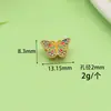 Venta Directa de Fábrica de Accesorios para Pulseras de Mariposa Esmaltadas Chapadas en Oro que Conservan el Color, Espaciadores de Cuentas para DIY y Accesorios al por Mayor