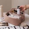 Bolsa Cosmética de Viaje Grande de Cuero para Mujeres Organizador de Cosméticos Bolsa de Maquillaje de Alta Capacidad Bolsa de Almacenamiento Para Maquillaje Femenino Caja de Maquillaje