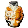 Comércio Exterior Série Naruto Moletom Impresso em 3D Cardigã com Zíper Moletom com Capuz Jaqueta Roupas de Cosplay Anime