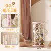 Barril de Armazenamento de Bonecas Brinquedo de Pelúcia Boneca Fantoche Crianças Boneca Grande Zíper Transparente Cesta Barril de Armazenamento Cilindro Artefato