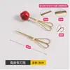 Tenedores de bambú para frutas, palillos para cócteles, palillos para flores, brochetas de frutas, brochetas de frutas confitadas, brochetas de bambú creativas desechables y brochetas en forma de tijera