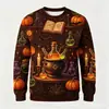 Sudadera Unisex Casual de Cuello Redondo, Estampado 3D Divertido de Halloween, Nueva, Transfronteriza, Directo del Fabricante