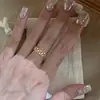 Nuevo Anillo Hueco con Estrella tipo Burst de Forma Diamante para Mujer, Diseño de Nicho, Lujo Ligero, Moda de Alta Gama, Anillo Abierto Ajustable