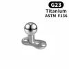 Joyería para Perforación Ósea de Titanio F136 Transfronteriza, Simple Bola Redonda, Espiral Interna, Grado de Implante, Clavo de Clavícula para Implante Subcutáneo