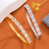 Pulsera Europea y Americana de Nueva Moda de Lujo Ligero Elegante Colorida de Zirconia Ins Nicho de Alta Gama Pulsera de Diamantes Coloridos Pulsera para Mujer