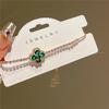 Pulsera de Cuerda Estilo Coreano Princesa Dulce Flor de Trébol de Cuatro Hojas JOJO Xiya Estilo Ins Cuerda de Mano de Lujo Ligero