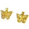 Colgante de Mariposa Chapado en Oro con Diseño Hueco Tallado, Diamantes Microincrustados, Cobre Electrochapado, Cadena de Clavícula Vintage, Versátil y de Lujo Ligero