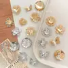 Color Cobre Plateado que Conserva el Color Mariposa Hueca Flor de Tres Dimensiones Doble Capa Hoja Broche Pendientes Accesorios de Joyería Hechos a Mano para DIY