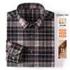 Camisa de franela a cuadros de alta gama, talla grande transfronteriza para hombre, casual, manga larga, abrigo para primavera y otoño de Amazon, camisa para hombre