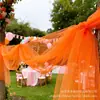 Cortina de gaze de malha branca transfronteiriça, decoração de cena de festa de casamento ao ar livre, arco de casamento, cortina de pano de casamento