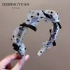 Diadema de Encaje de Moda para Mujer Versátil Negra Banda para el Cabello para Lavarse la Cara Accesorio para el Cabello de Corona Alta