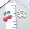 Aceite de Fruta K Blanca Transfronterizo Aleación con Goteo Fresa Plátano Cereza Accesorios para Joyería DIY Llavero Pulsera Collar Colgante