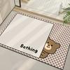 Alfombra de Baño de Barro Diatomeas Alfombra Doméstica para Inodoro Felpudo para Puerta de Baño Espesada Fuerte Absorción de Agua Antideslizante Alfombrilla de Piso para Baño