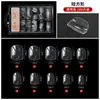 100 Peças de Unhas Transparentes Encaixotadas para Manicure, Unhas de Manicure de Colagem Completa para Salões de Manicure, Unhas Especiais para Usar Unhas