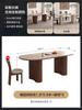 Mesa de Comedor Vintage Francesa de Madera Maciza de Pies Diseñador Popular en Internet Mesa de Comedor Ovalada de Piedra Roca para Apartamento Pequeño Estilo Antiguo Medio
