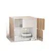 Jaula para Gatos para Uso en Casa, Interior, Puede Albergar una Caja de Arena para Gatos, Casa para Gatos, Espacio Grande para Gatos, Nido para Gatos en Balcón, Ensamblaje de Tres Niveles