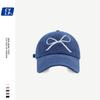 Gorra de béisbol bordada con lazo dulce estilo coreano para mujer, casual para primavera y verano, combina con todo, copa suave, con visera, que hace que la cara se vea pequeña, sombrero para el sol