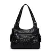 Transfronterizo 2025 Nuevo Bolso de Moda para Mujer de Cuero Suave de Gran Capacidad Bolso de Hombro Cruzado Casual Bolso Tote