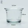 Taza de Vela de Vidrio Taza Vacía Decoración de Sala de Estar Botella de Aromaterapia Taza de Regalo para Velas Portavelas de Cristal Taza Portavelas Transparente al por Mayor