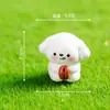 Paisaje en Miniatura Creativo Lindo Perro Cafetero Muñeco DIY Adornos Pequeños para Coche Escritorio Paisaje en Miniatura Perro Cafetero