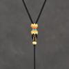 Collar fino ajustable con cordón colgante para mujer, colgante con cuerda, Buda de jade dorado, ocho brújulas del tesoro.