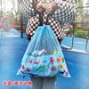 Saco de armazenamento de brinquedos para crianças com cordão grande saco de rede de triagem com cordão saco de rede de armazenamento transparente para blocos de construção de pelúcia