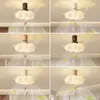 Luminária de Teto com Ventilador Nuvem Estilo Vintage Francês 2026 Novo Modelo Quarto de Criança Sala de Jantar Luminária de Teto com Ventilador Invisível