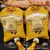 Pequeño amuleto Mazu de Yongzi Baishatun con borlas amarillas y bolsa de brocado, un regalo para la paz, la buena fortuna y las relaciones auspiciosas