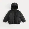 Outono e Inverno Novo Infantil Meninos Meninas Grosso Quente Crianças Médias e Mais Velhas Roupas de Algodão com Penugem Roupas de Algodão Estilo Curto Jaqueta de Cor Sólida