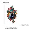 Broche Médio Bauhinia de Liga de Zinco com Strass Retro Europeu e Americano Moda Joia de Alfinete para Corsage de Roupas Femininas de Alta Qualidade