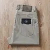 Pantalones Casuales de Verano para Hombre de Cinco Bolsillos Clásico Elástico Verde Militar Nylon de Gama Alta Negocios Delgados Resistentes a las Arrugas Rectos