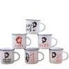Taza nostálgica antigua, jarra de té esmaltada para servir a la gente, taza de cita retro creativa, taza de esmalte nostálgico antigua