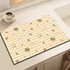 Mantel individual, Tapete para mesa de cocina, Tapete escurridor para encimera, Impermeable para escritorio, Secado rápido, Absorbente, Antideslizante, Aislamiento térmico, Anti-quemaduras, Posavasos pequeño protector