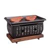 Parrilla Japonesa de Hierro Fundido Sartén Parrilla Plato Calentador con Vela Sartén Parrilla Wagyu Alcohol para Carbón Texto Carbón Parrilla de Carbón